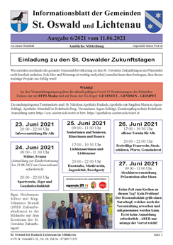 Gemeindeinfoblatt 2021-06 vom 11. Juni 2021