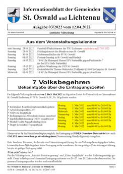 Gemeindeinfoblatt 2022-03 vom 12. April 2022