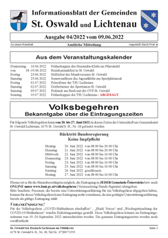 Gemeindeinfoblatt 2022-04 vom 09. Juni 2022