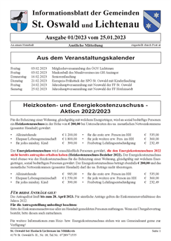 Gemeindeinfoblatt 2023-01 vom 25. Jänner 2023